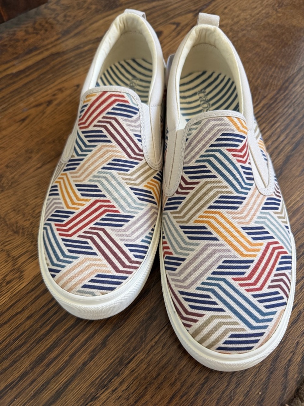 Taos Colorful Geometric Slip-On Canvas Sneakers